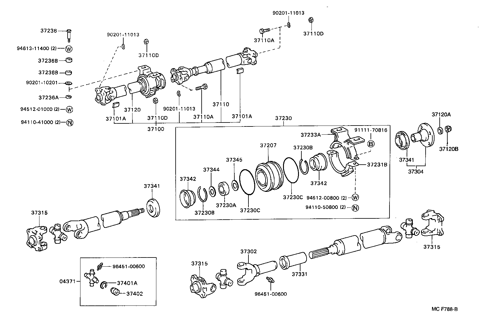  DYNA200 |  PROPELLER SHAFT UNIVERSAL JOINT