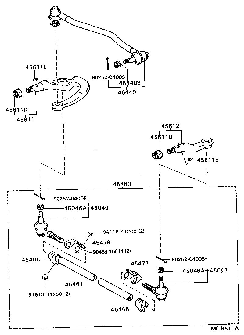 DYNA200 |  FRONT STEERING GEAR LINK