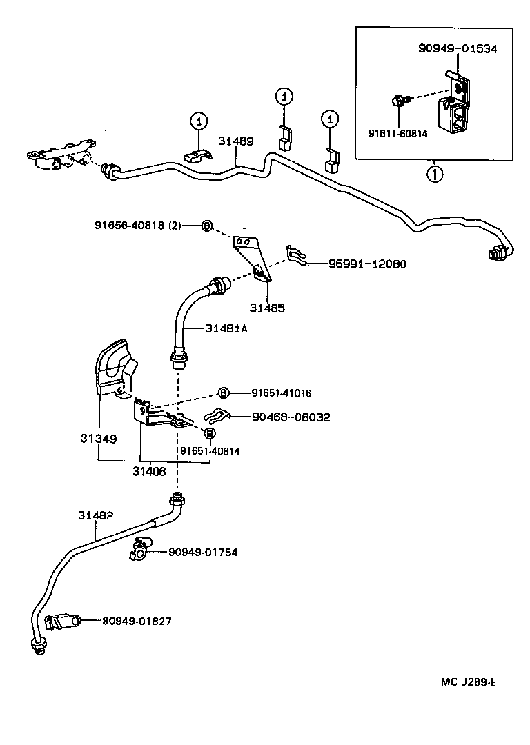  HIACE VAN COMUTER |  CLUTCH PEDAL FLEXIBLE HOSE