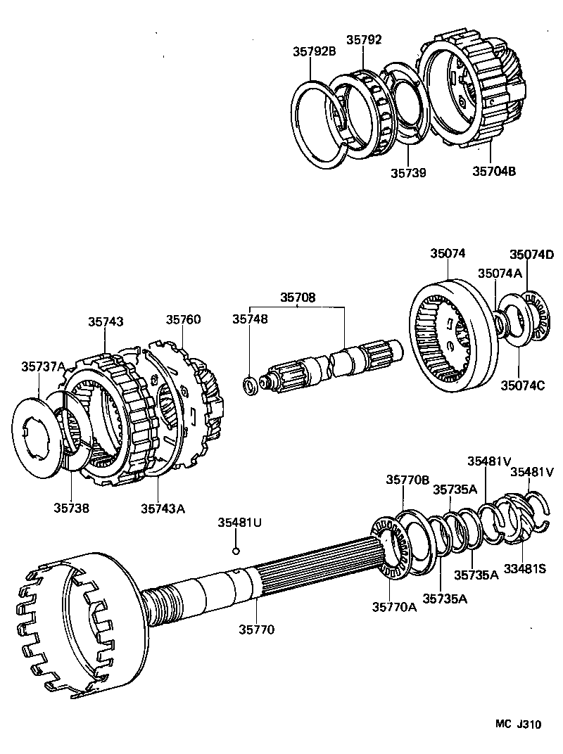  HIACE VAN COMUTER |  PLANETARY GEAR REVERSE PISTON COUNTER GEAR ATM