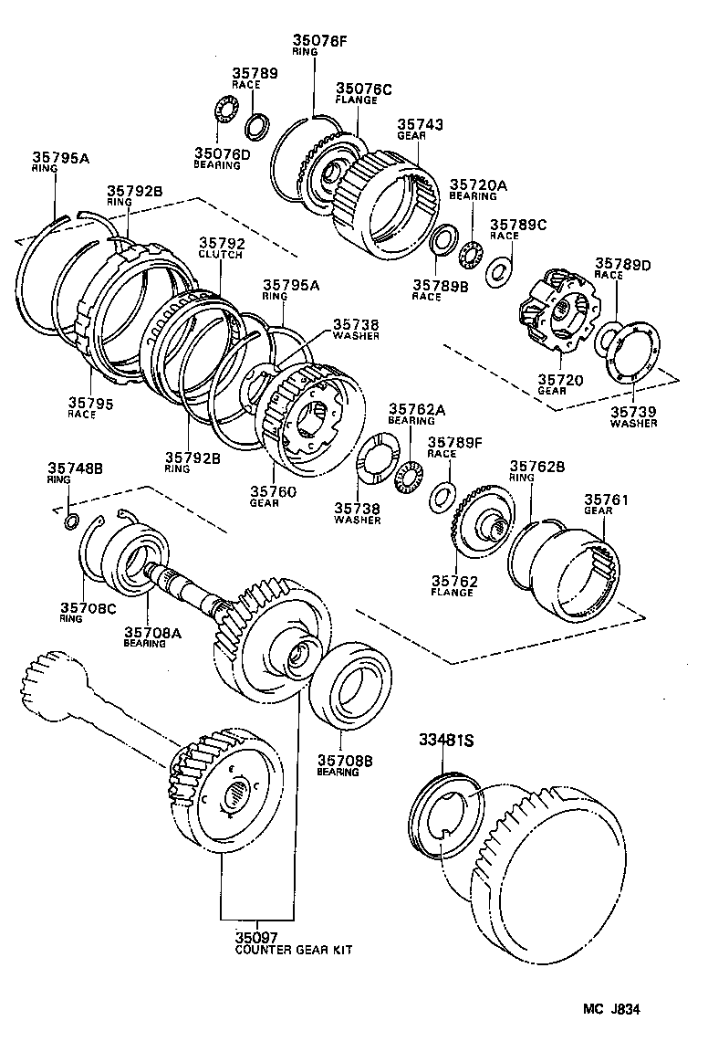  STARLET |  PLANETARY GEAR REVERSE PISTON COUNTER GEAR ATM