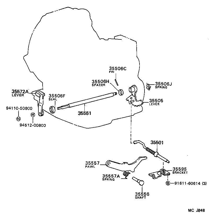  STARLET |  THROTTLE LINK VALVE LEVER ATM