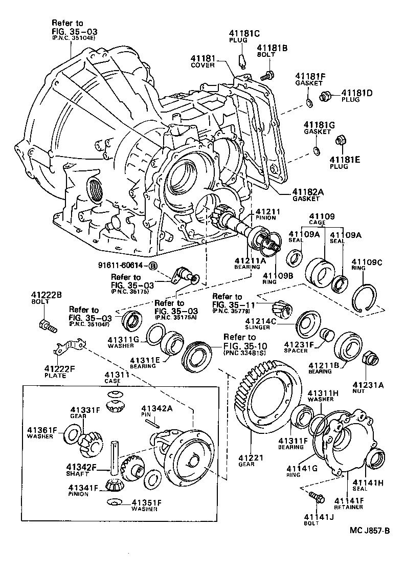  STARLET |  FRONT AXLE HOUSING DIFFERENTIAL