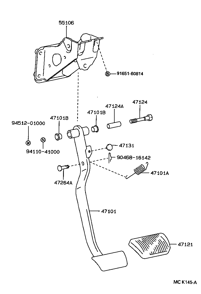  LAND CRUISER 80 |  BRAKE PEDAL BRACKET