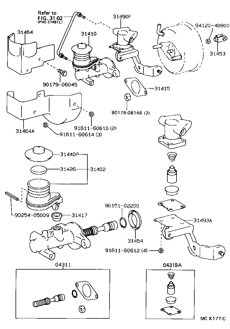  LAND CRUISER 80 |  CLUTCH MASTER CYLINDER