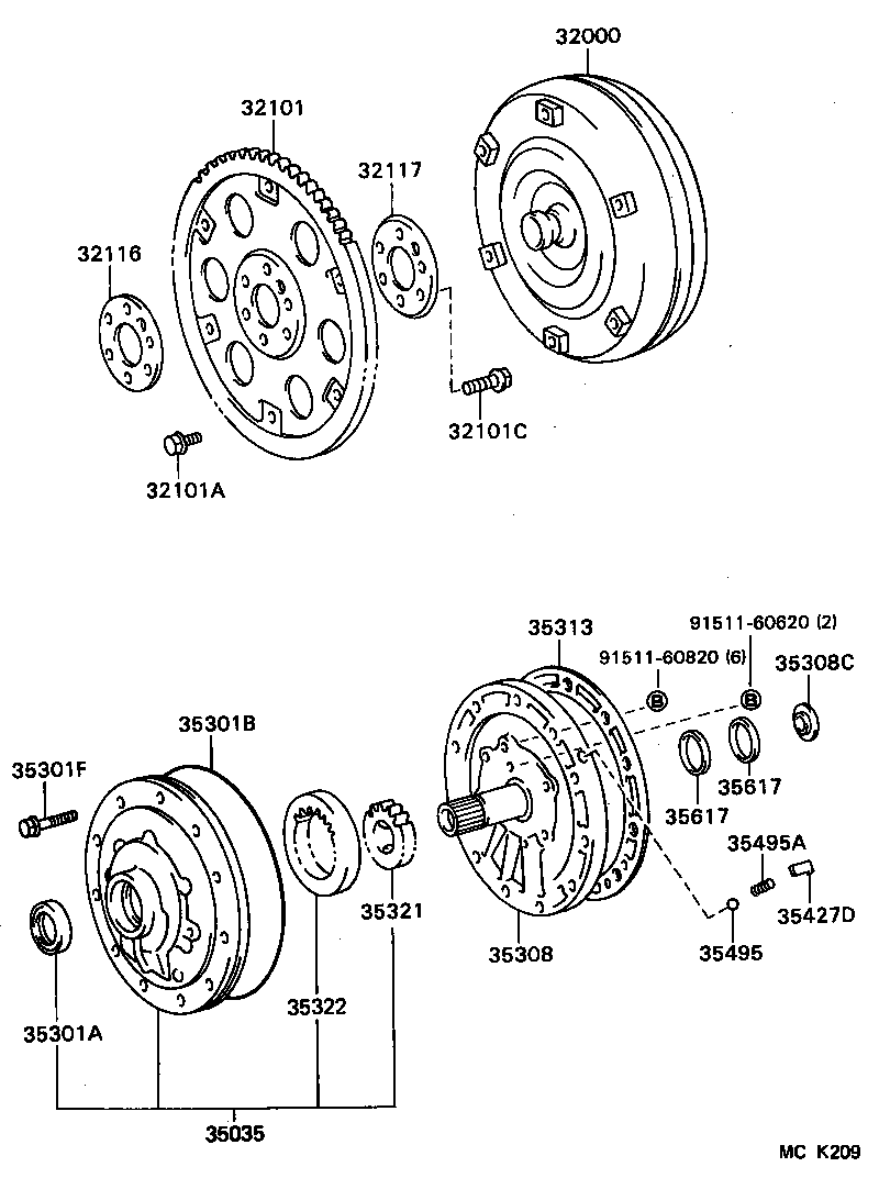  LAND CRUISER 80 |  TORQUE CONVERTER FRONT OIL PUMP CHAIN ATM