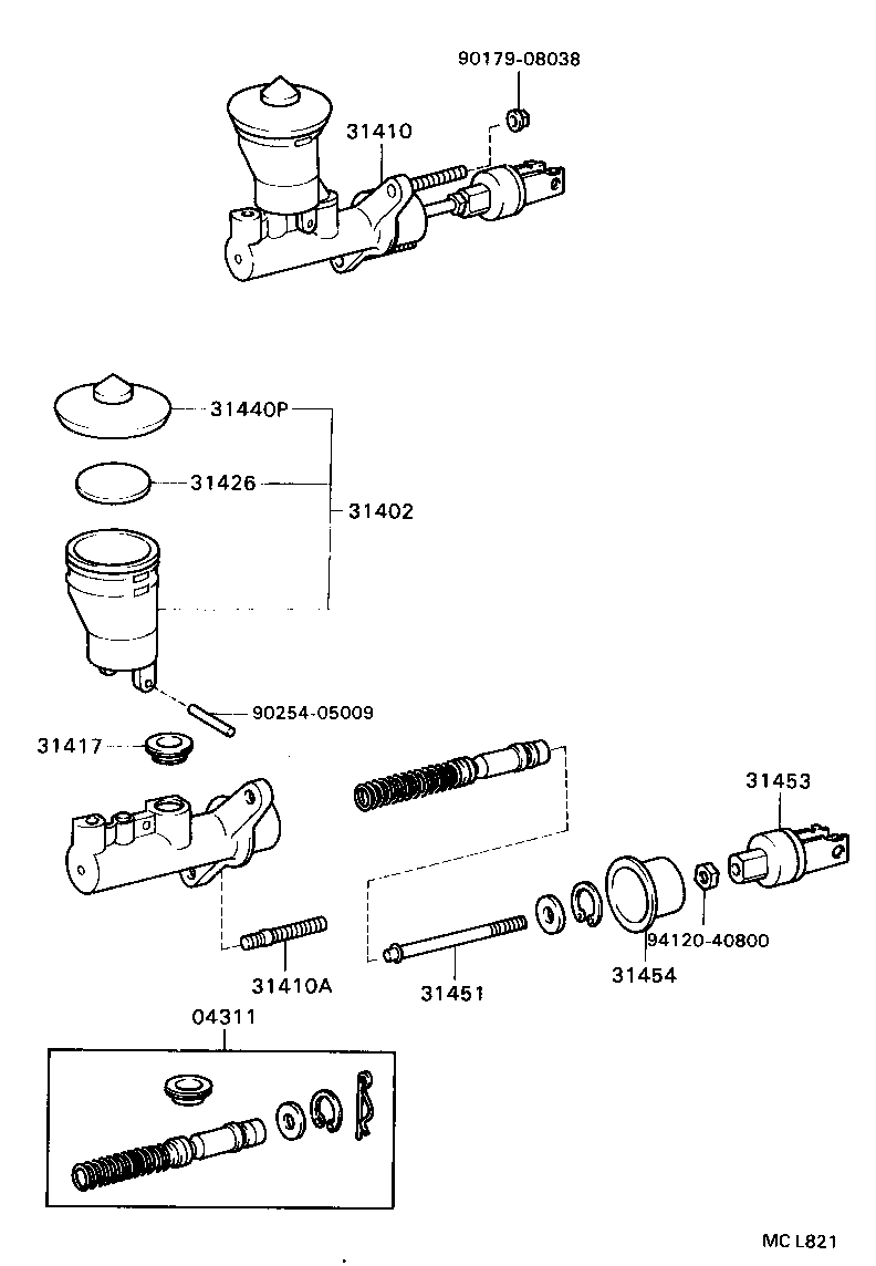  CAMRY WG |  CLUTCH MASTER CYLINDER