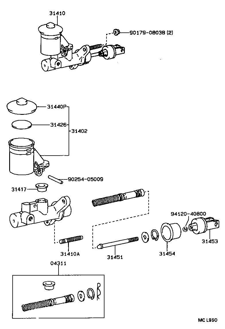  CAMRY SED |  CLUTCH MASTER CYLINDER