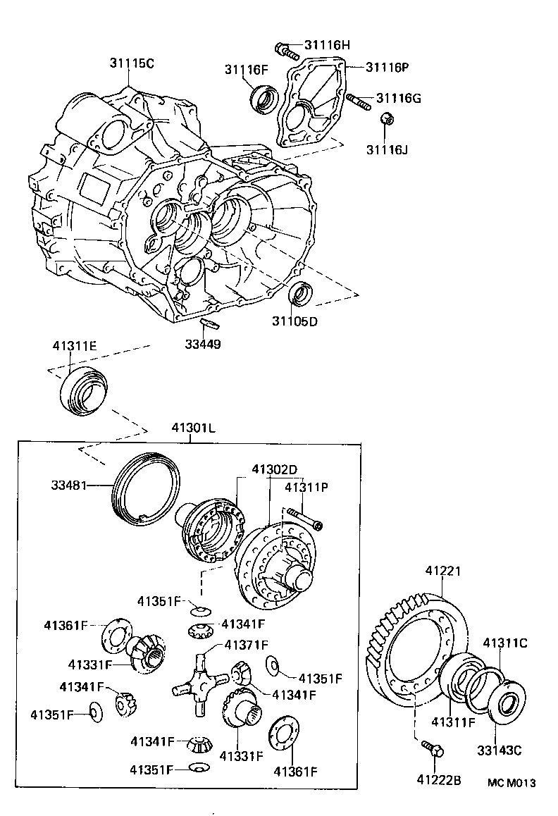  CAMRY WG |  FRONT AXLE HOUSING DIFFERENTIAL