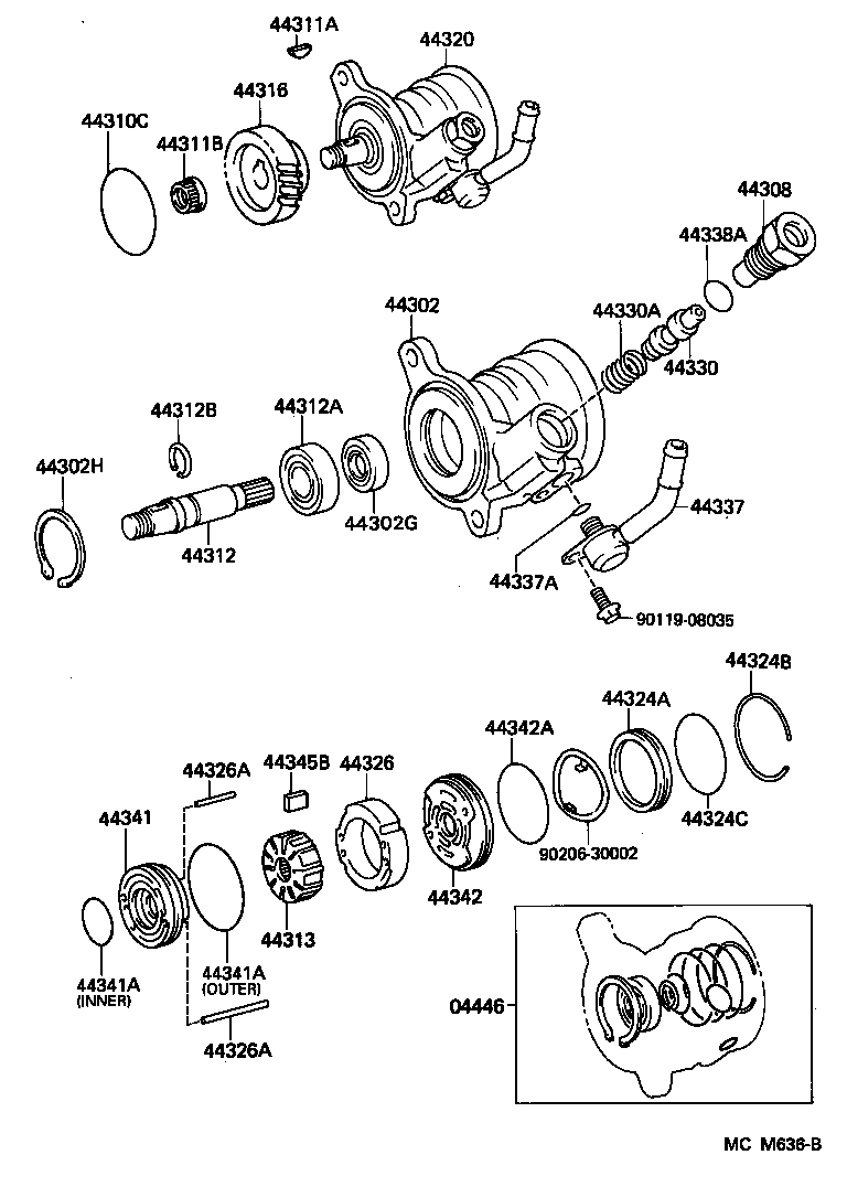  LAND CRUISER 80 |  VANE PUMP RESERVOIR POWER STEERING