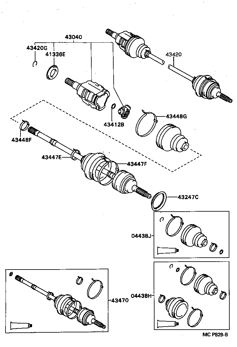  CARINA E SED LB JPP |  FRONT DRIVE SHAFT