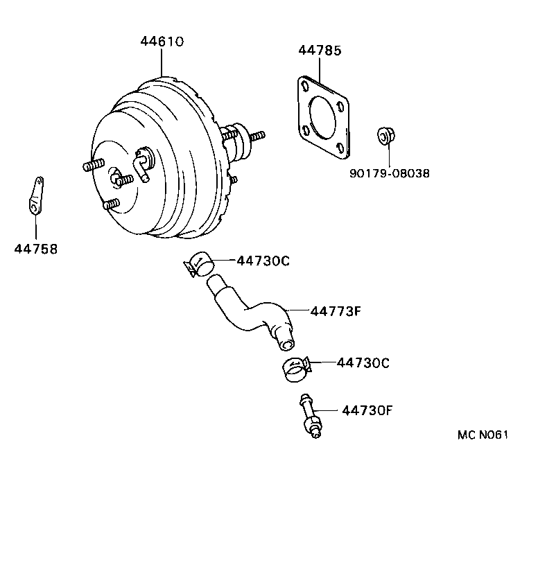  CARINA E SED LB JPP |  BRAKE BOOSTER VACUUM TUBE