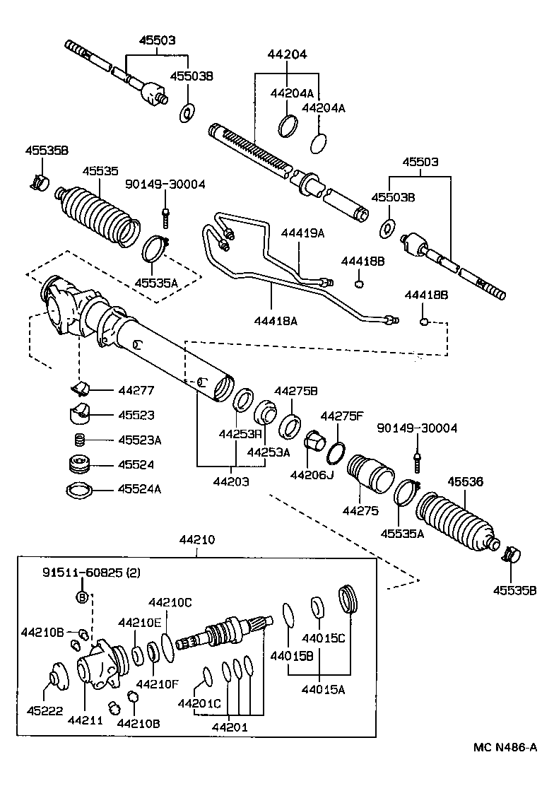  HIACE VAN COMUTER |  FRONT STEERING GEAR LINK