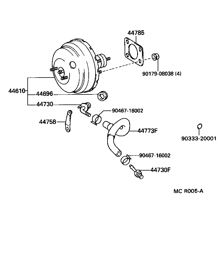  CELICA |  BRAKE BOOSTER VACUUM TUBE