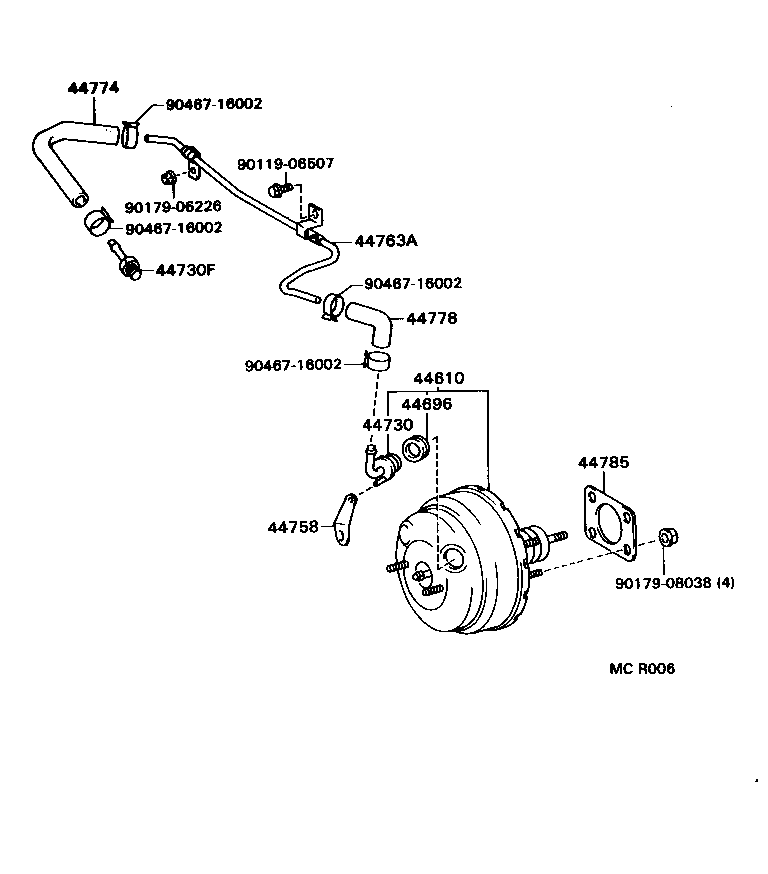  CELICA |  BRAKE BOOSTER VACUUM TUBE