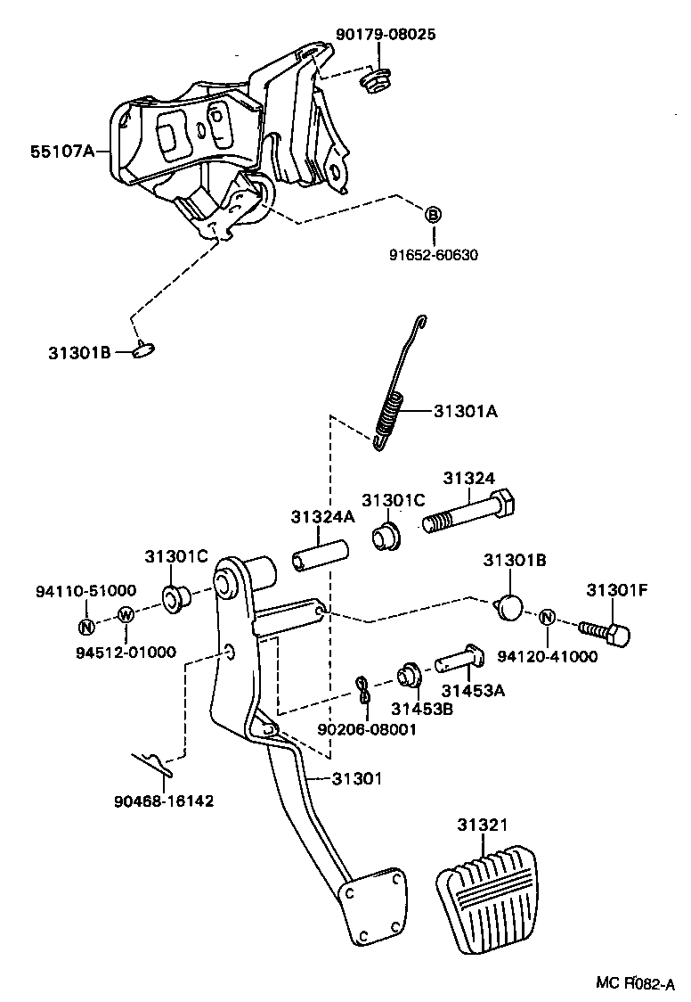  CELICA |  CLUTCH PEDAL FLEXIBLE HOSE