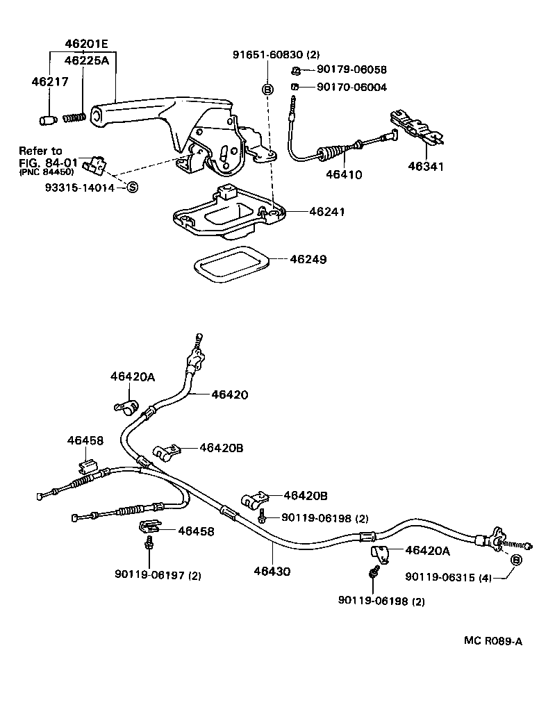 CELICA |  PARKING BRAKE CABLE