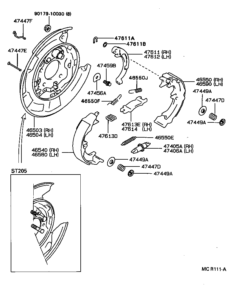 CELICA |  PARKING BRAKE CABLE