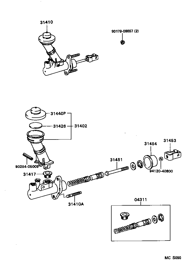  STARLET |  CLUTCH MASTER CYLINDER