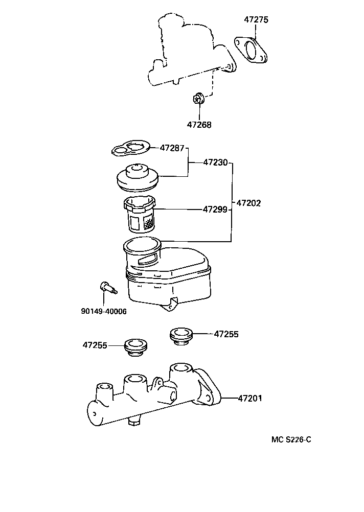  CARINA E UKP |  BRAKE MASTER CYLINDER