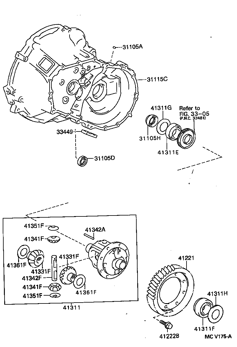  STARLET |  FRONT AXLE HOUSING DIFFERENTIAL