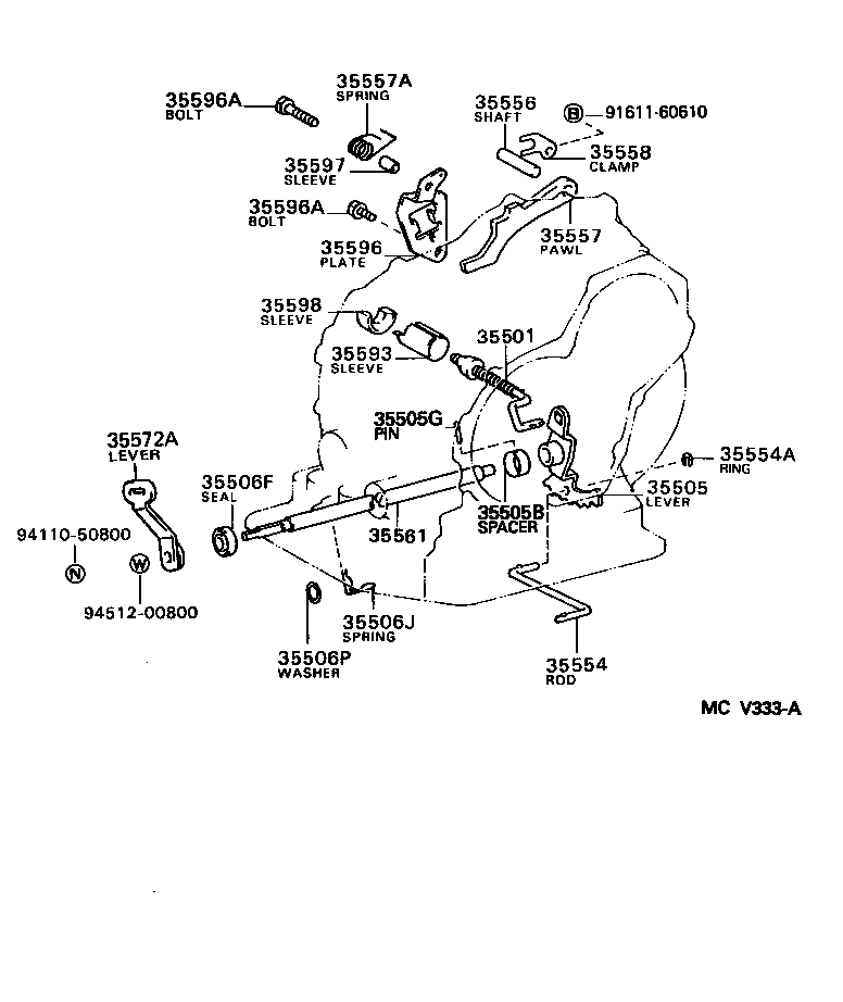  RAV4 |  THROTTLE LINK VALVE LEVER ATM