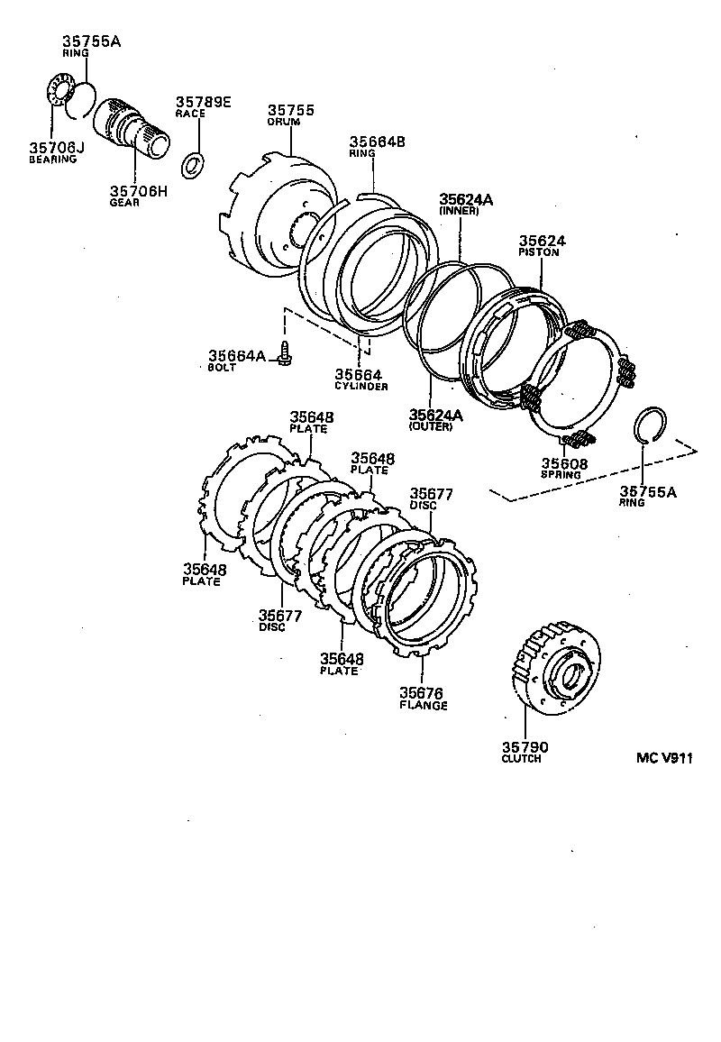  STARLET |  CENTER SUPPORT PLANETARY SUN GEAR ATM