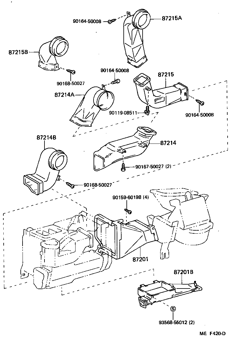  LAND CRUISER 70 |  HEATING AIR CONDITIONING CONTROL AIR DUCT