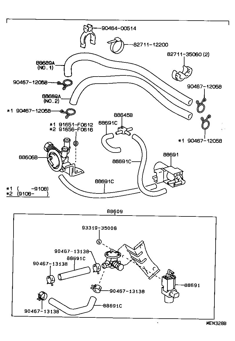  HILUX JPP |  HEATING AIR CONDITIONING VACUUM PIPING