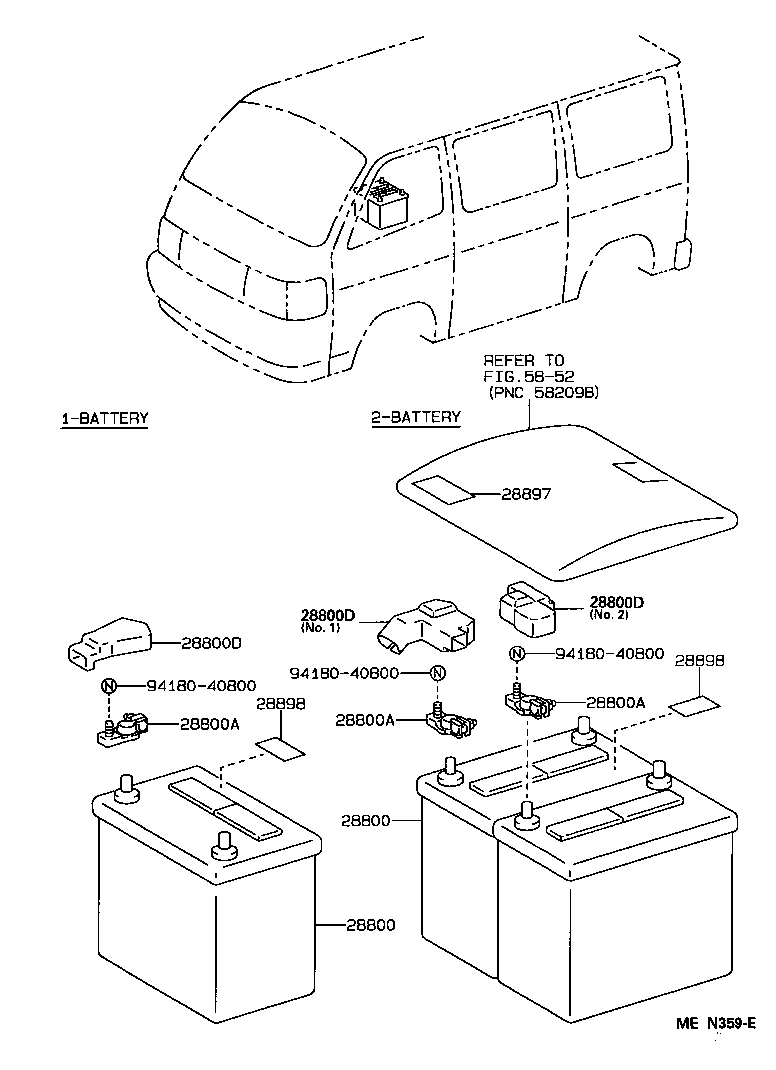  HIACE VAN COMUTER |  BATTERY BATTERY CABLE