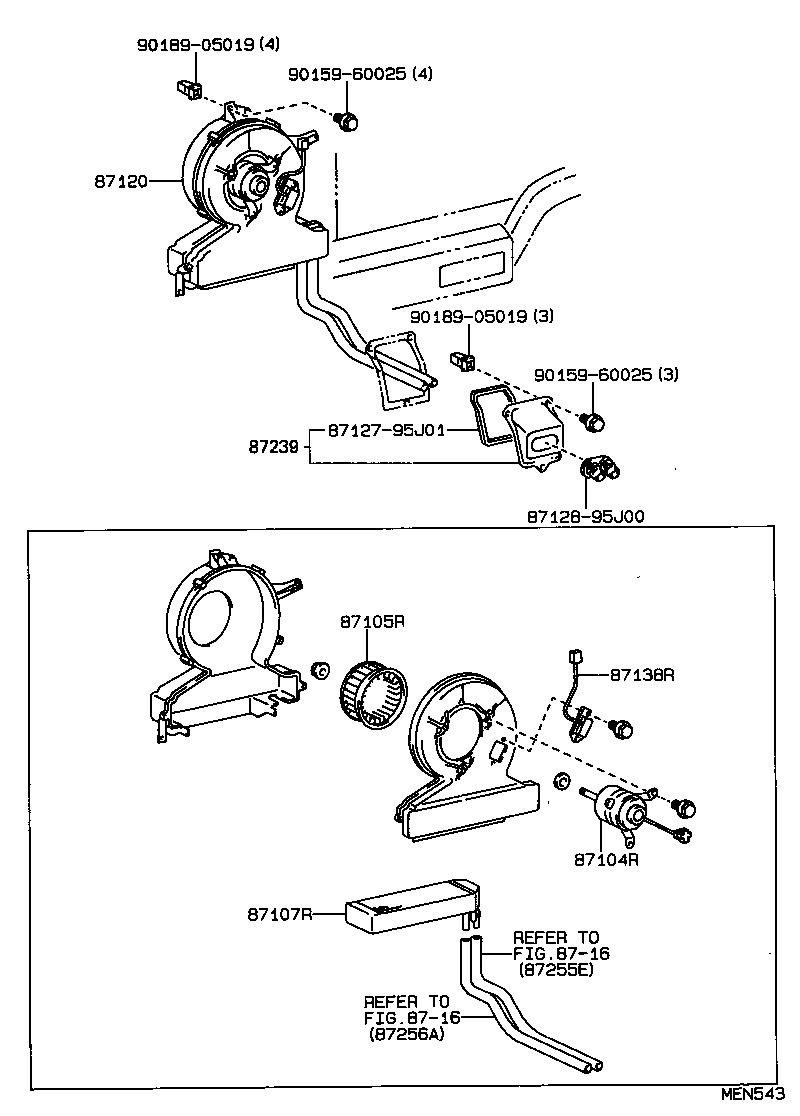  HIACE VAN COMUTER |  HEATING AIR CONDITIONING HEATER UNIT BLOWER