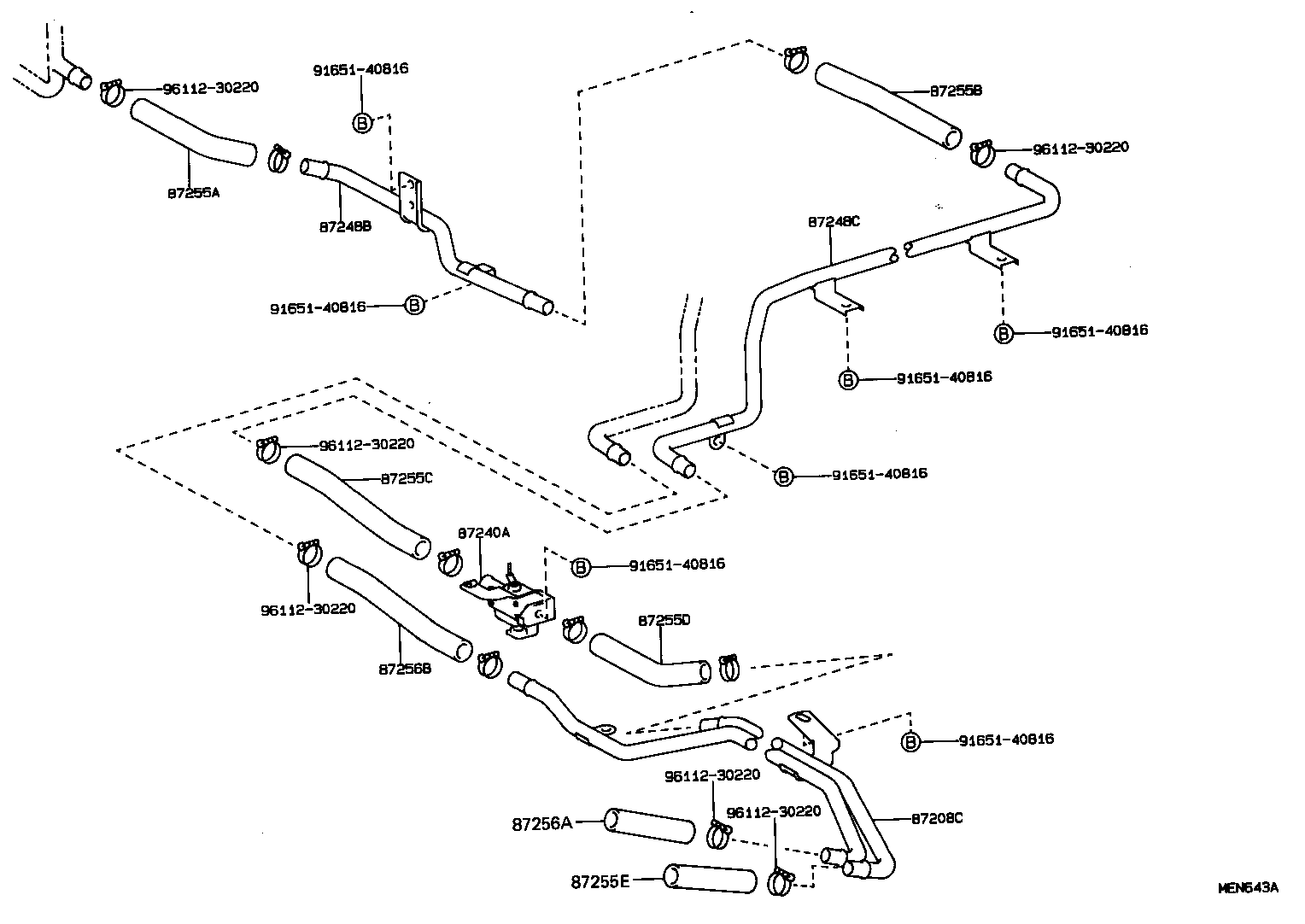  HIACE VAN COMUTER |  HEATING AIR CONDITIONING WATER PIPING