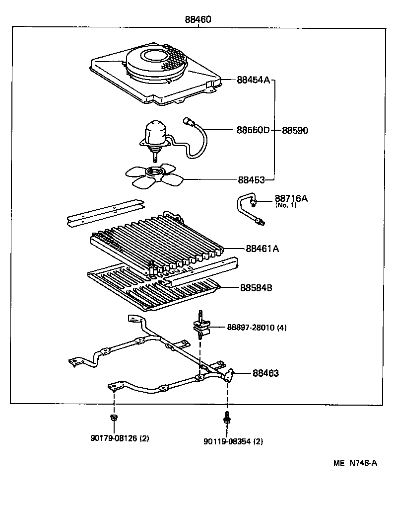  HIACE VAN COMUTER |  HEATING AIR CONDITIONING COOLER PIPING