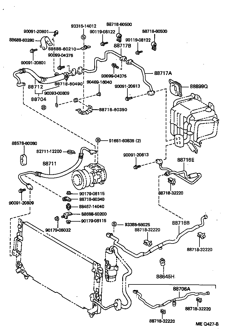  LAND CRUISER 80 |  HEATING AIR CONDITIONING COOLER PIPING