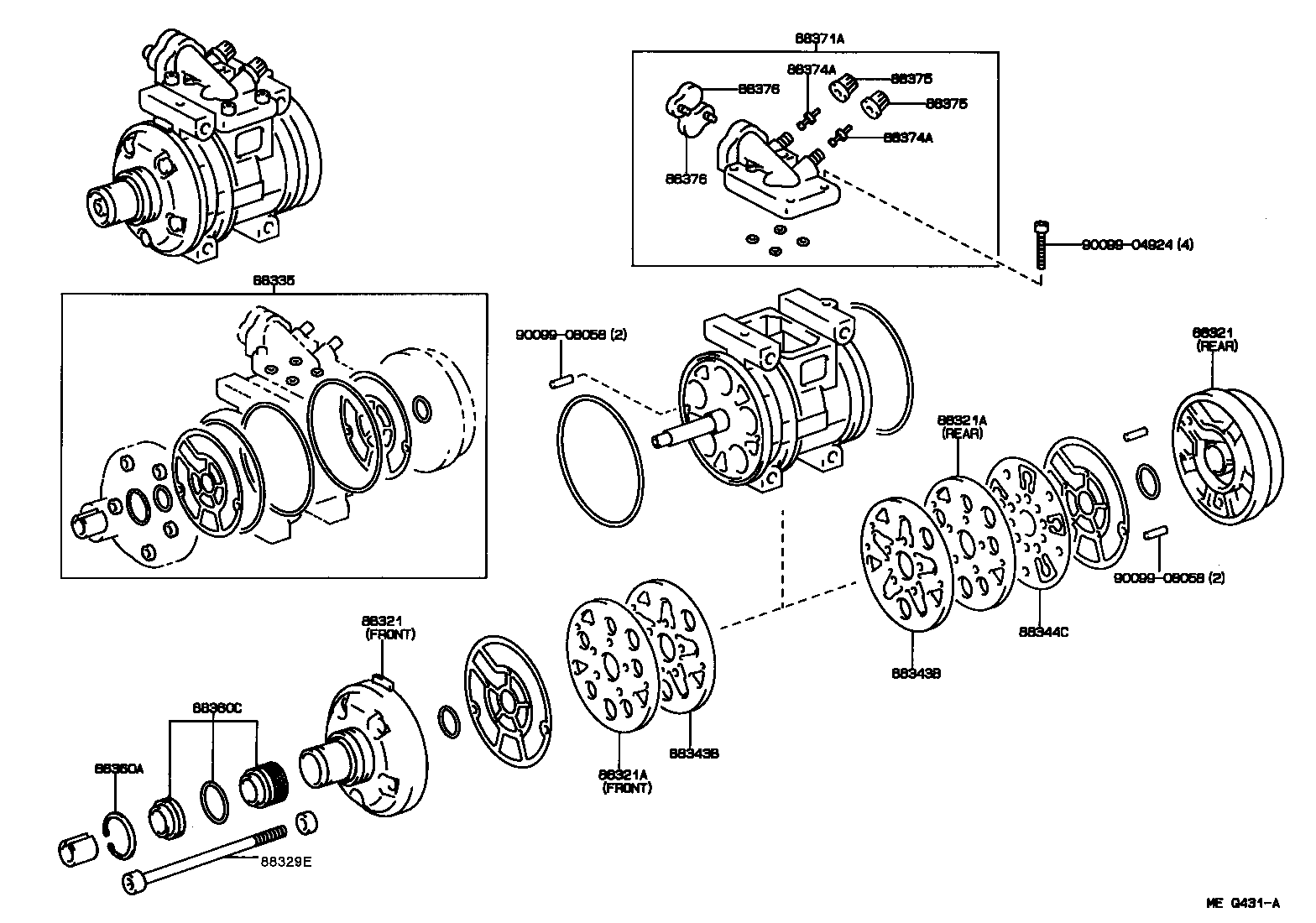  LAND CRUISER 80 |  HEATING AIR CONDITIONING COMPRESSOR