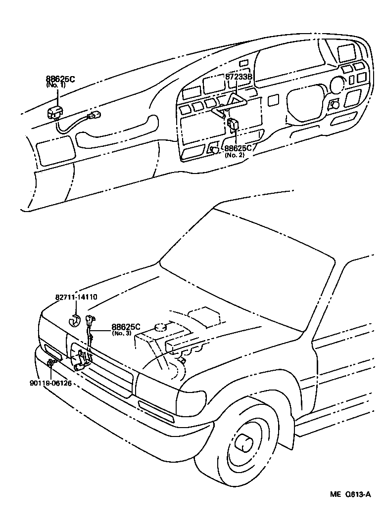  LAND CRUISER 80 |  HEATING AIR CONDITIONING CONTROL AIR DUCT