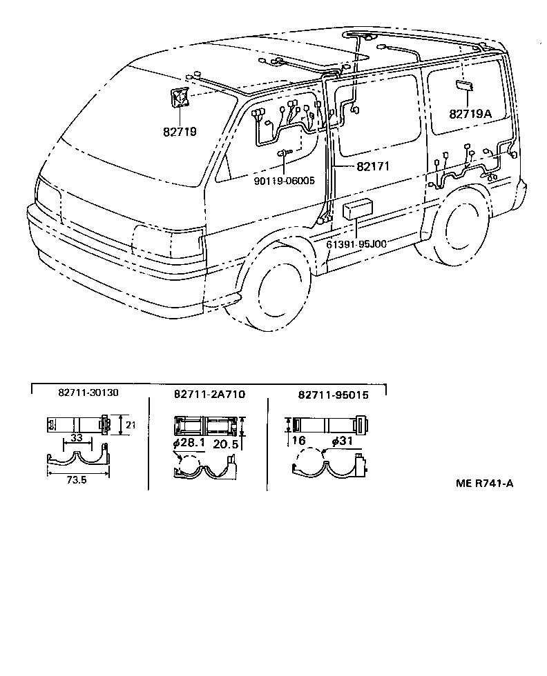  HIACE VAN COMUTER |  WIRING CLAMP