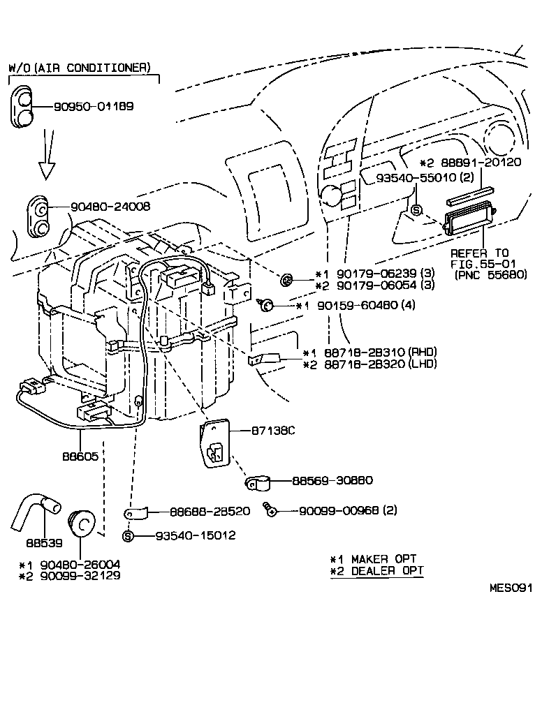  CELICA |  HEATING AIR CONDITIONING COOLER UNIT