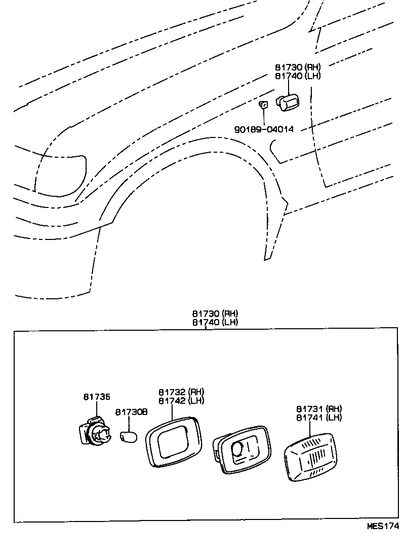 HILUX | SIDE TURN SIGNAL LAMP OUTER MIRROR LAMP