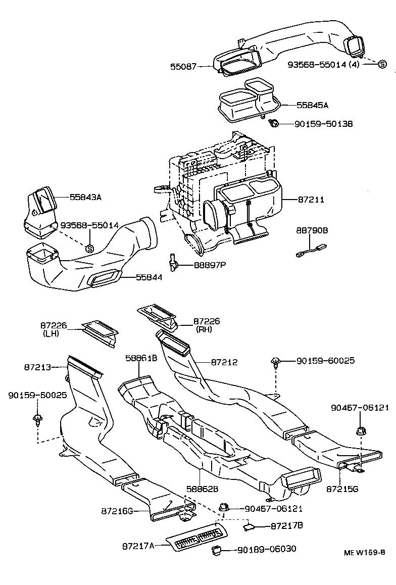  GS300 |  HEATING AIR CONDITIONING CONTROL AIR DUCT