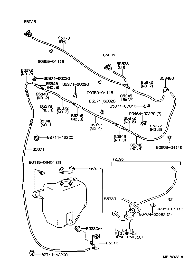  LAND CRUISER 80 |  WINDSHIELD WASHER