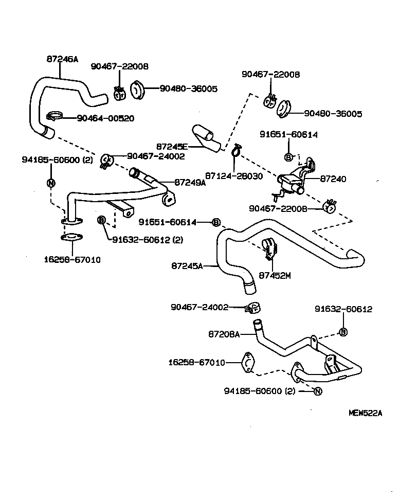  HILUX |  HEATING AIR CONDITIONING WATER PIPING