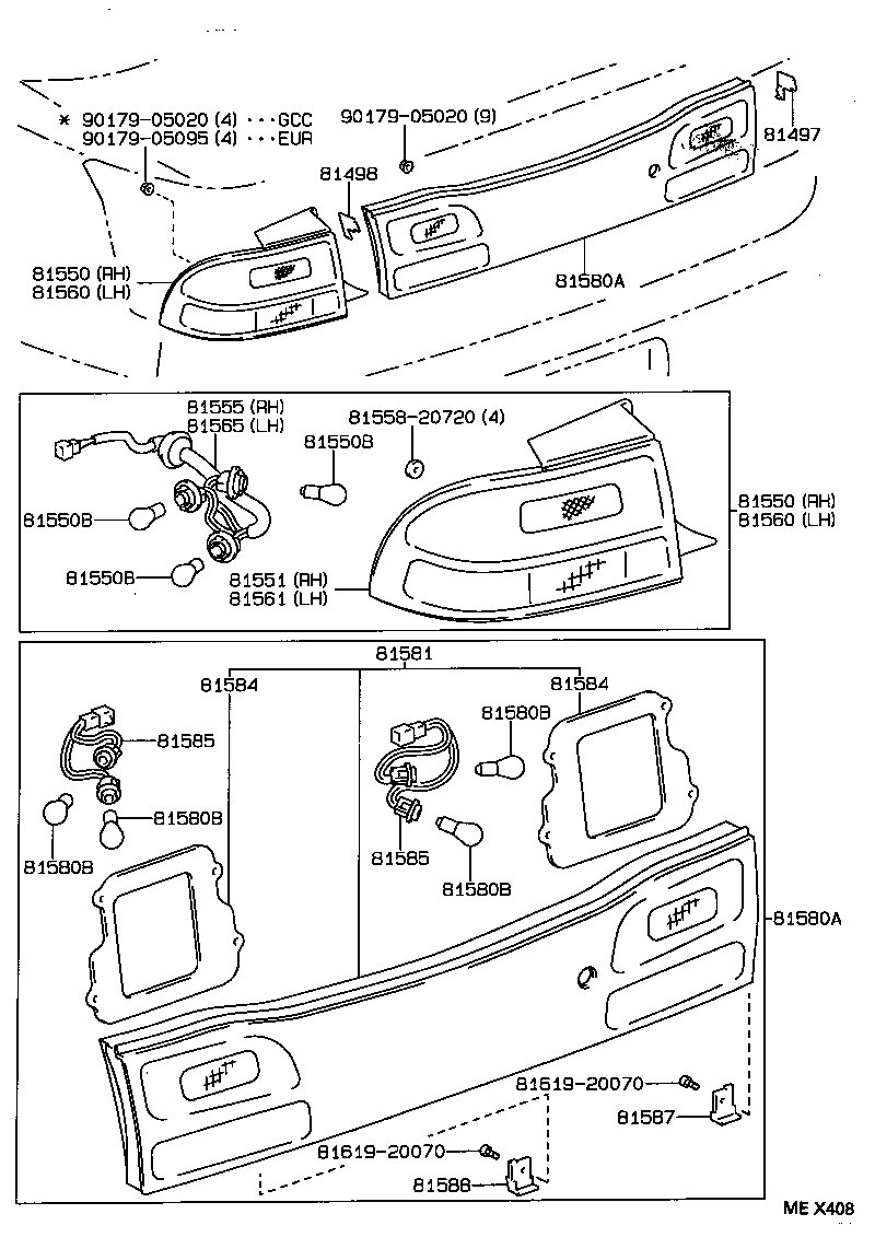  GS300 |  REAR COMBINATION LAMP