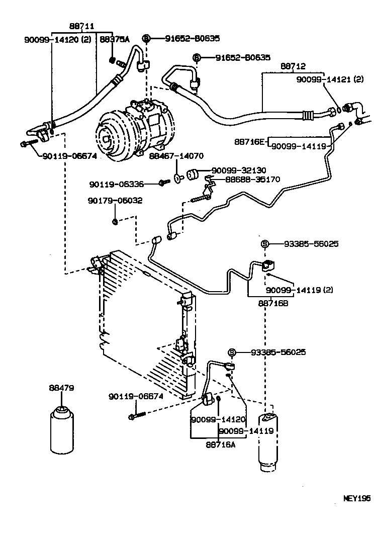  HILUX |  HEATING AIR CONDITIONING COOLER PIPING