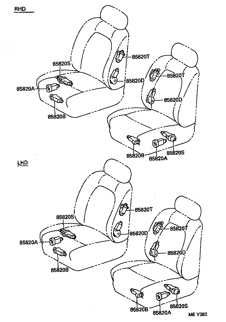  LS400 |  SEAT MOTOR SEAT HEATER