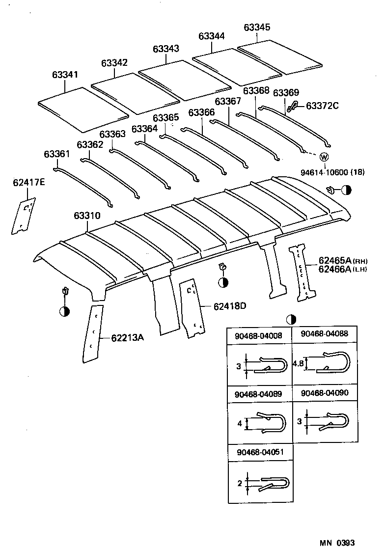 HIACE VAN COMUTER |  ROOF HEADLINING SILENCER PAD