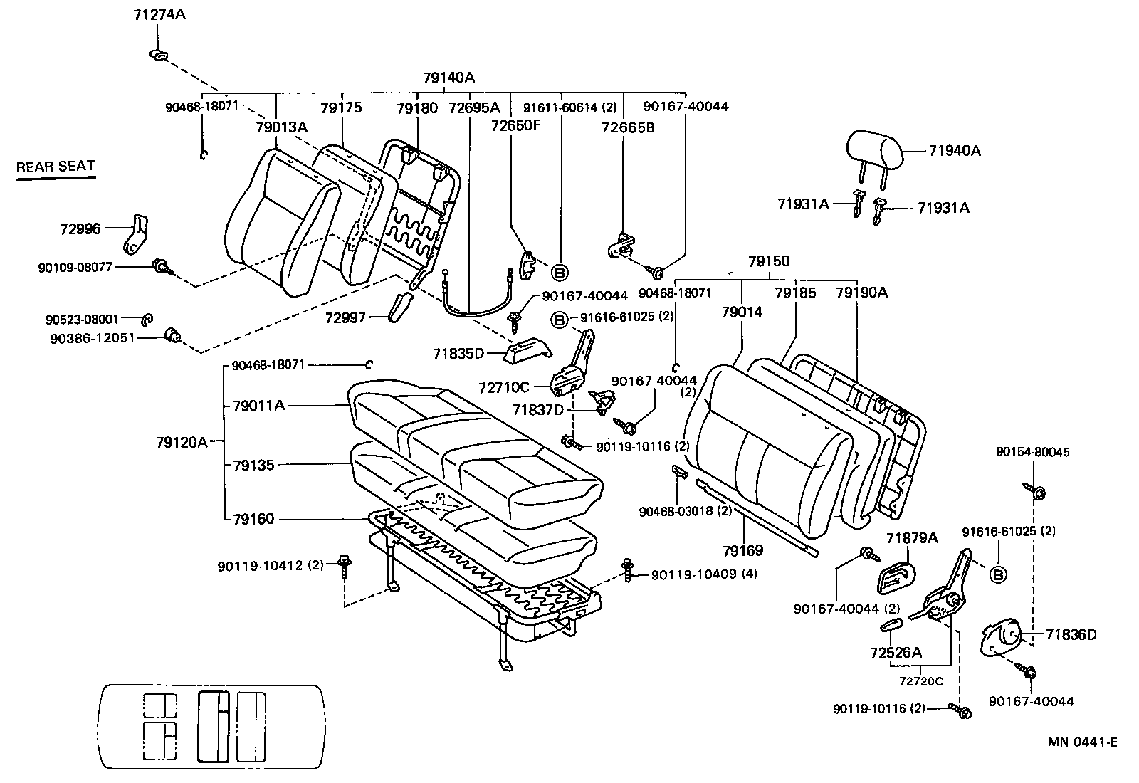  HIACE VAN COMUTER |  SEAT SEAT TRACK