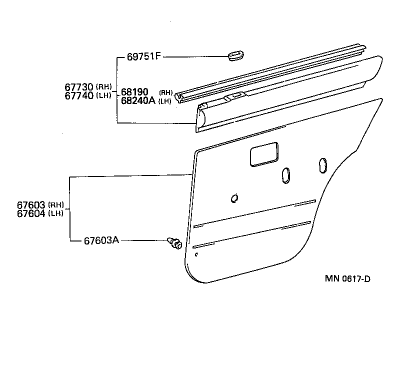  STARLET |  REAR DOOR PANEL GLASS