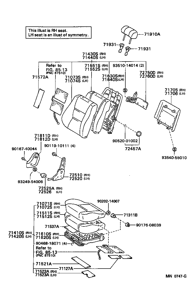  LAND CRUISER 80 |  SEAT SEAT TRACK