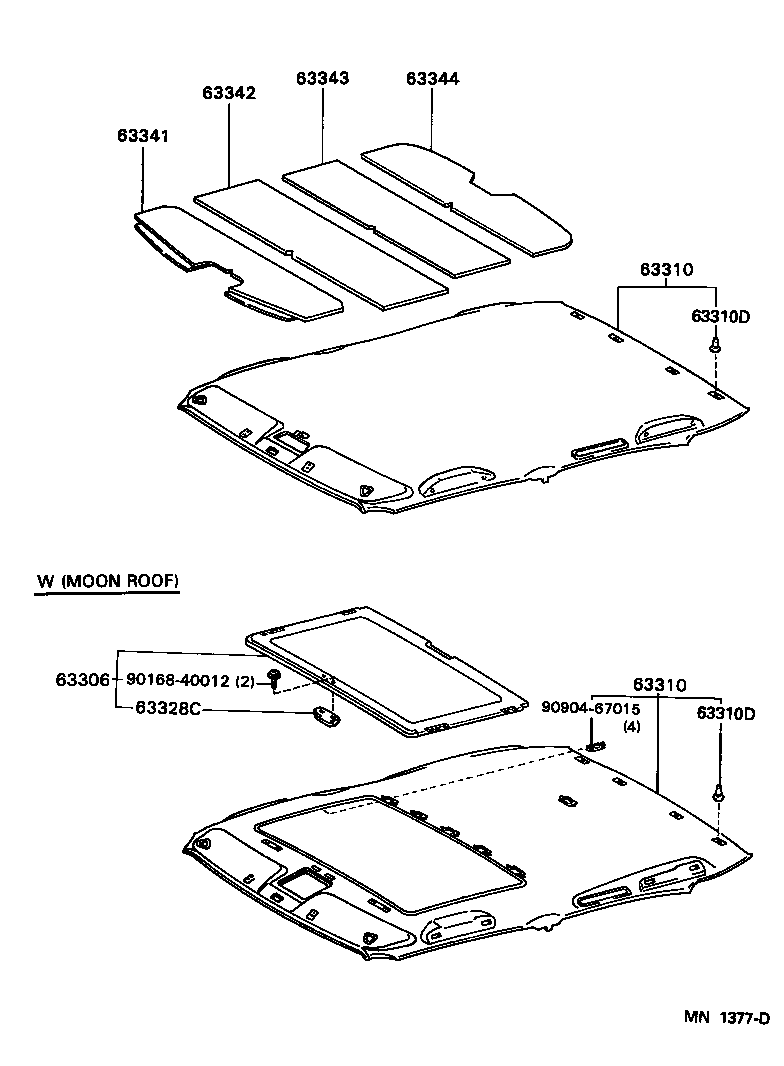  GS300 |  ROOF HEADLINING SILENCER PAD